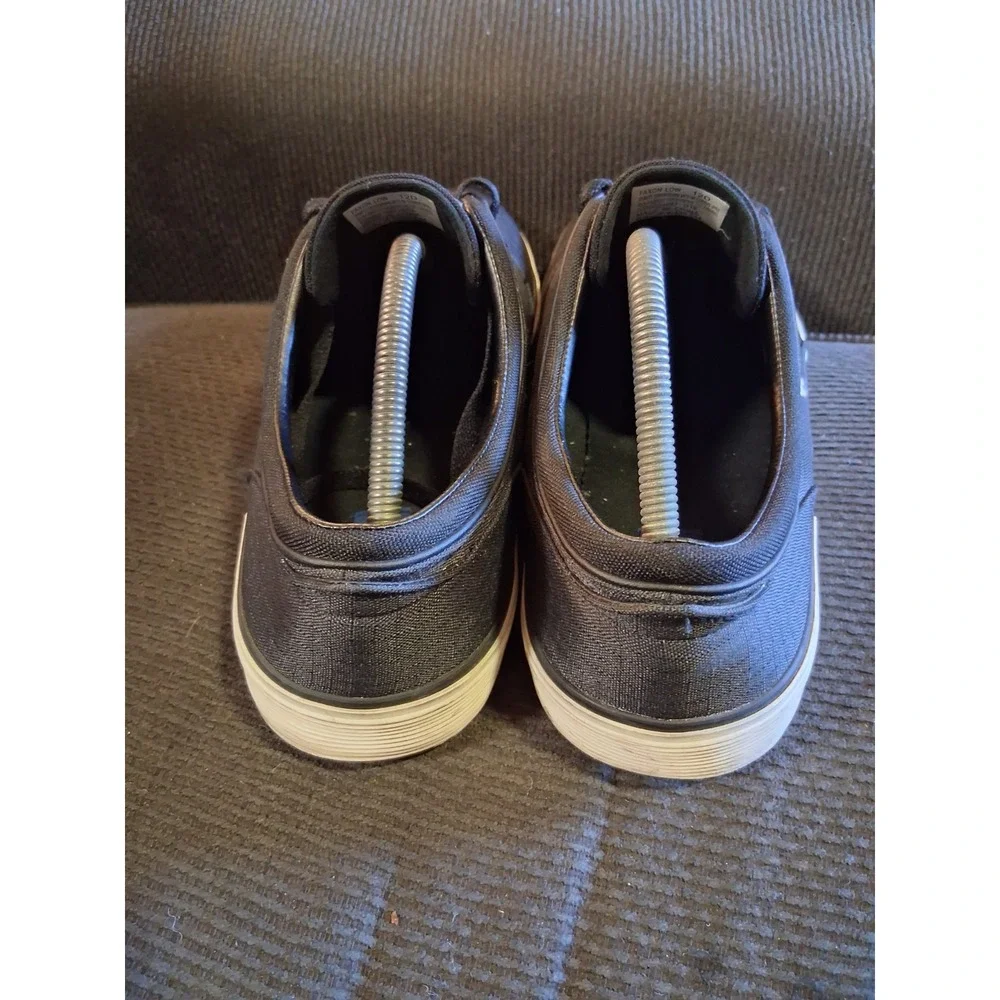 Polo Ralph Lauren Vaughn Shoes Men 12D‎ Black Canvas Lace White Pony Dress